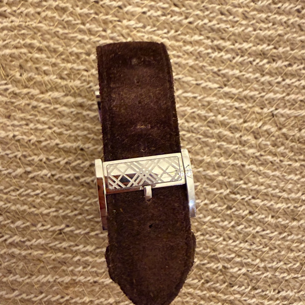 Burberry Rectangular Swiss Made Watch Brown Leather Strap BU1103 - Picture 5 of 7